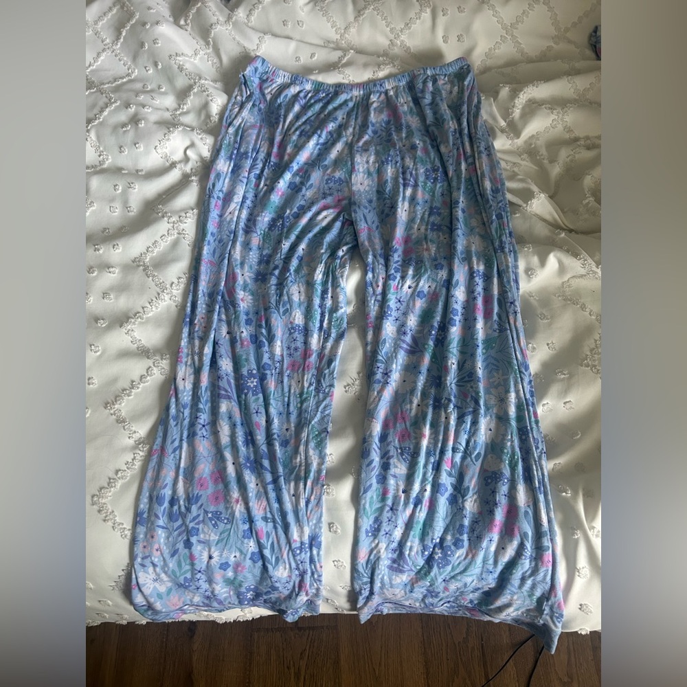 Little Sleepies Blue Floral Adult Pjs